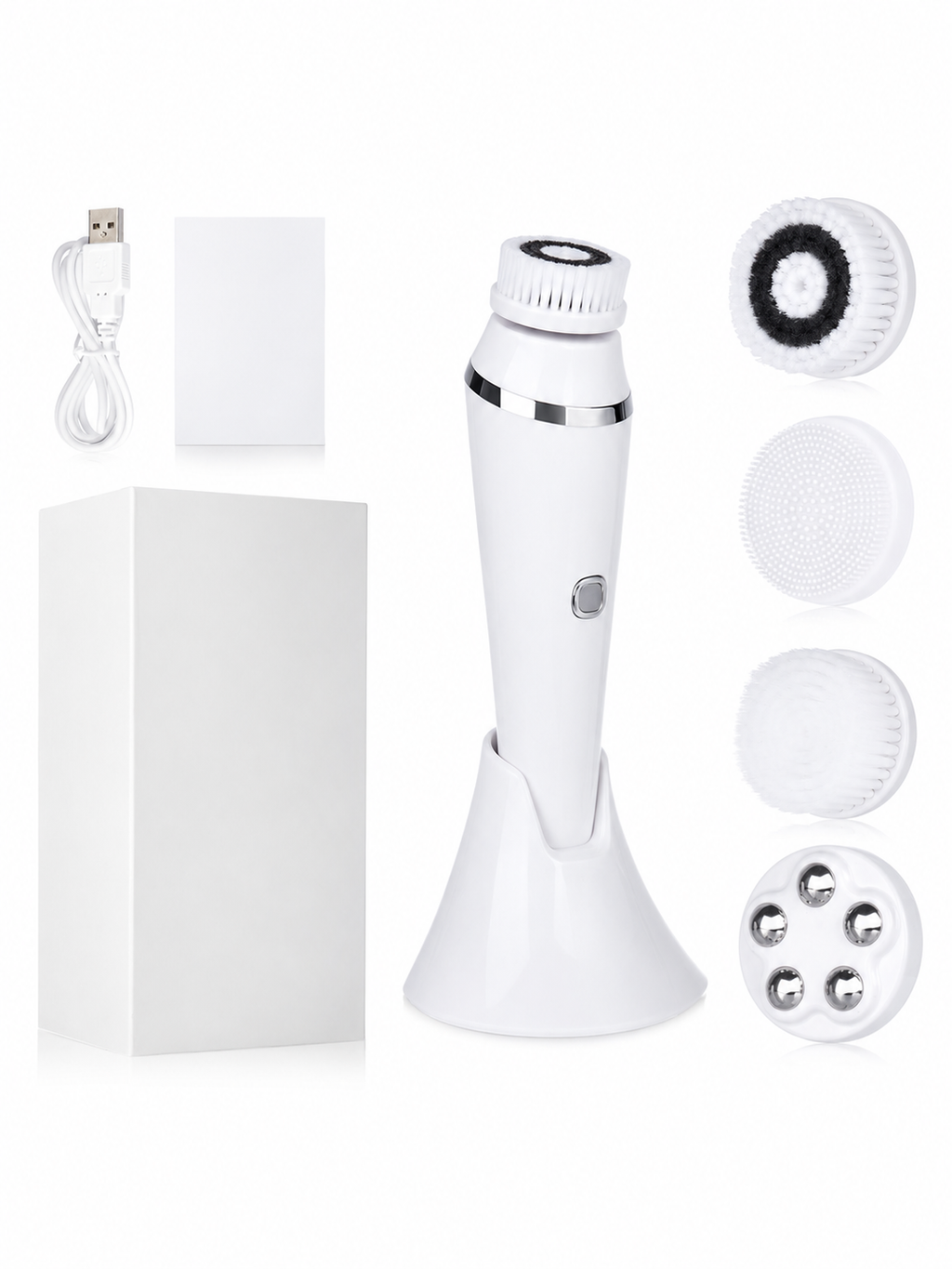 4 In 1 Rechargeable Handheld Facial Cleansing Brush